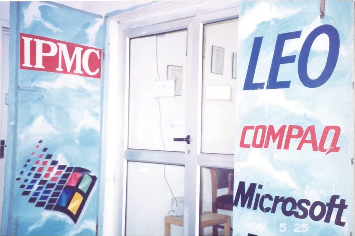 The hand-painted entrance of IPMC's first office